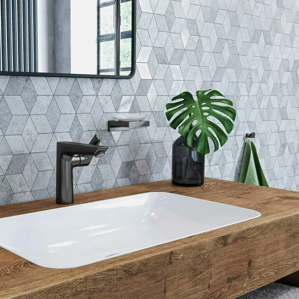 Cuier Hansgrohe AddStoris negru - crom periat [2]