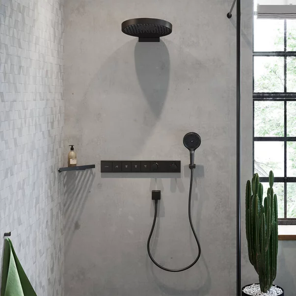 Cuier Hansgrohe AddStoris negru - crom periat [4]