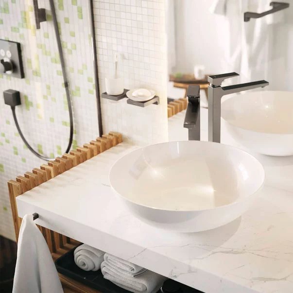 Cuier Hansgrohe AddStoris negru - crom periat [5]