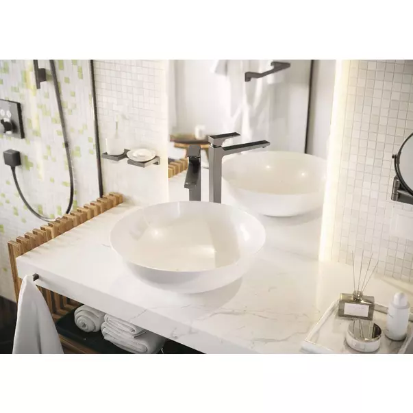 Suport periute de dinti Hansgrohe AddStoris negru - crom periat [4]