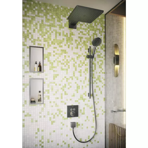 Suport periute de dinti Hansgrohe AddStoris negru - crom periat [7]