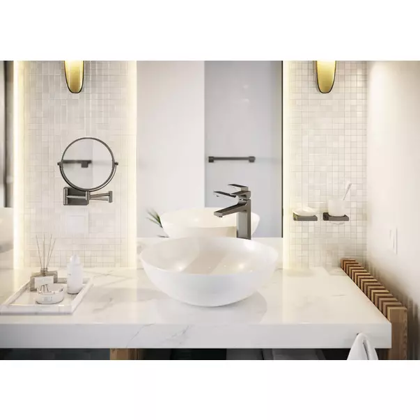 Suport periute de dinti Hansgrohe AddStoris negru - crom periat [8]