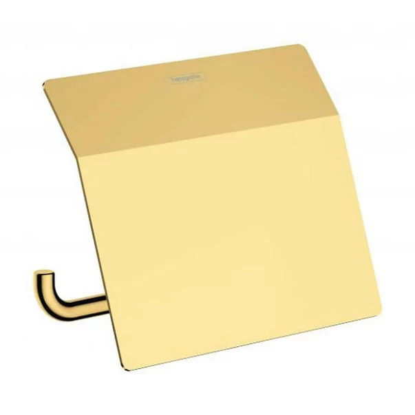 Accesorii toaleta - Suport hartie igienica cu protectie auriu Hansgrohe AddStoris