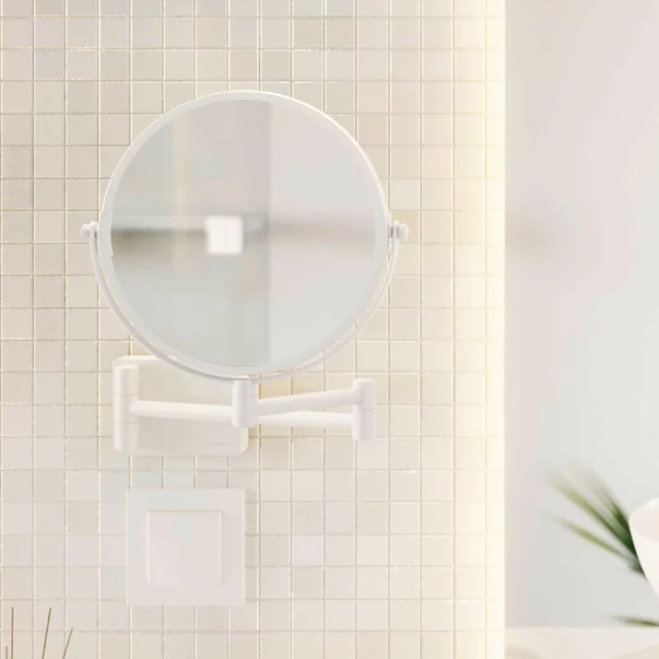 Oglinda pentru barbierit alb Hansgrohe AddStoris [3]