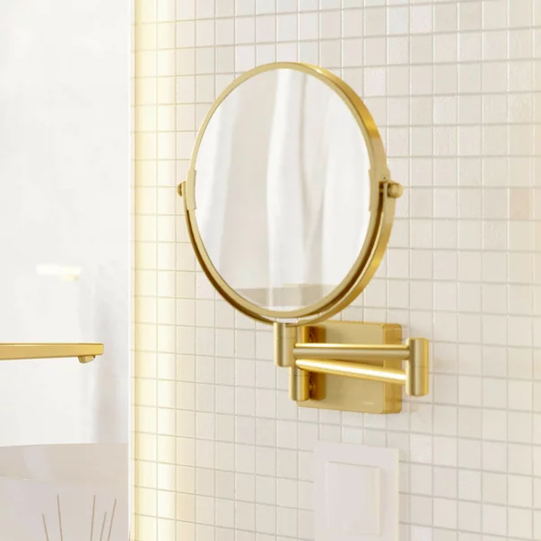 Oglinda pentru barbierit auriu Hansgrohe AddStoris [2]