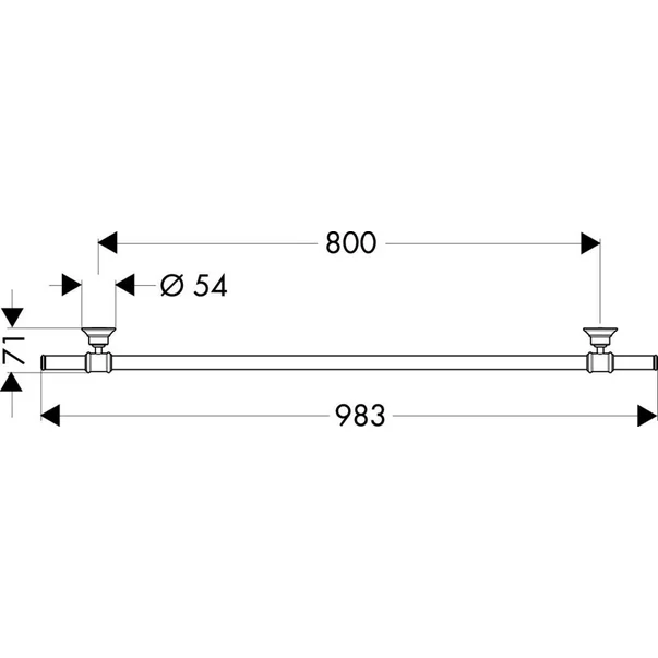 Suport portprosop Hansgrohe Axor Montreux 80 cm [2]