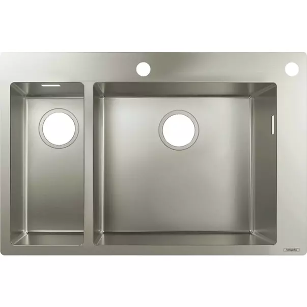 Chiuvete Inox - Chiuveta bucatarie Hansgrohe S71 inox 75.5x50 cm cu orificiu buton control