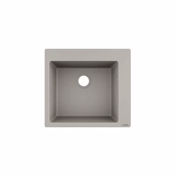Bucatarie - Chiuveta compozit Hansgrohe S51 SilicaTec gri beton 56x51 cm
