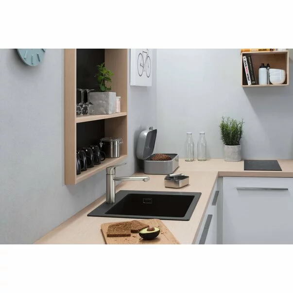 Chiuveta compozit Hansgrohe S51 SilicaTec gri beton 56x51 cm [6]