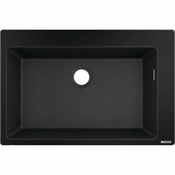 Bucatarie - Chiuveta compozit Hansgrohe S51 SilicaTec negru grafit 77x51 cm