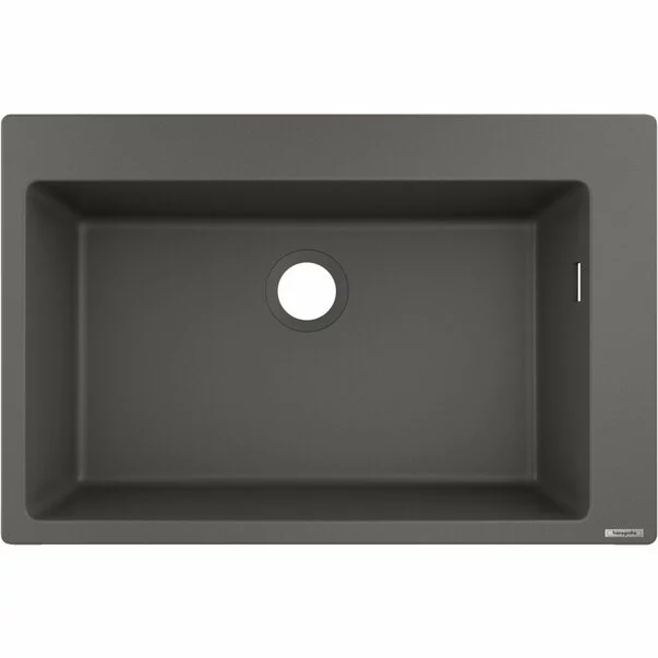 Bucatarie - Chiuveta compozit Hansgrohe S51 SilicaTec gri piatra 77x51 cm