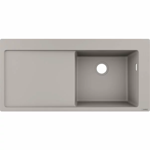 Bucatarie - Chiuveta compozit Hansgrohe S51 SilicaTec gri beton dreapta 105x51 cm