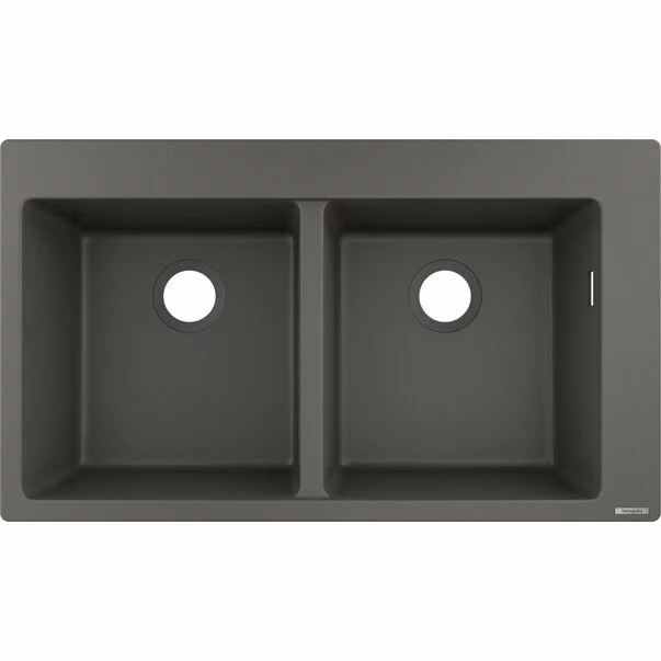 Bucatarie - Chiuveta compozit Hansgrohe S51 SilicaTec gri piatra 88x51 cm