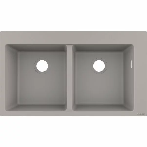 Bucatarie - Chiuveta compozit Hansgrohe S51 SilicaTec gri beton 88x51 cm