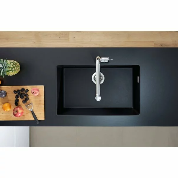 Chiuveta compozit Hansgrohe S51 SilicaTec negru grafit 71x45 cm [2]