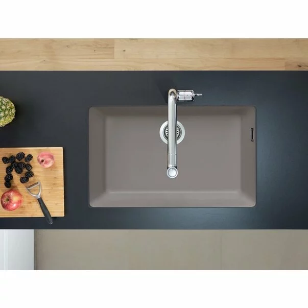 Chiuveta compozit Hansgrohe S51 SilicaTec gri beton 71x45 cm [2]