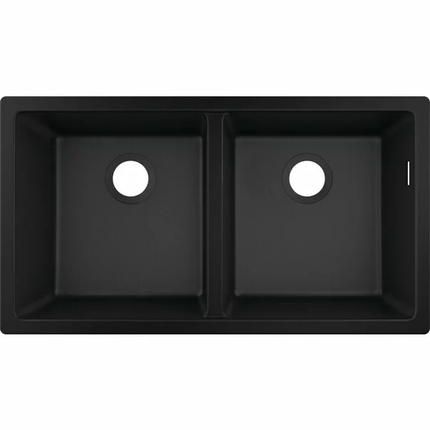 Bucatarie - Chiuveta compozit Hansgrohe S51 SilicaTec negru grafit 82x45 cm