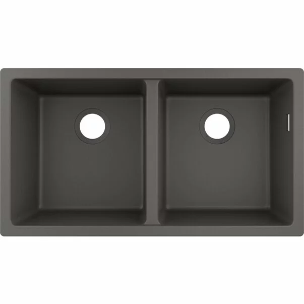 Bucatarie - Chiuveta compozit Hansgrohe S51 SilicaTec gri piatra 82x45 cm