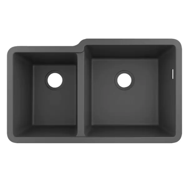 Bucatarie - Chiuveta compozit gri inchis Hansgrohe S51 SilicaTec 82x48.5 cm