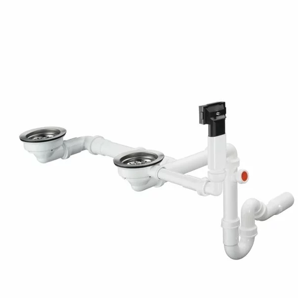 Bucatarie - Sifon Hansgrohe D17 10 pentru chiuveta din granit cu doua cuve