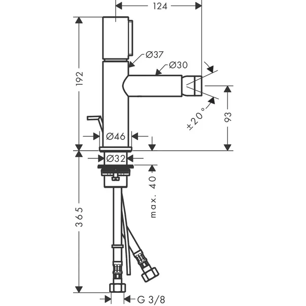 Baterie bideu Hansgrohe Axor Uno [2]