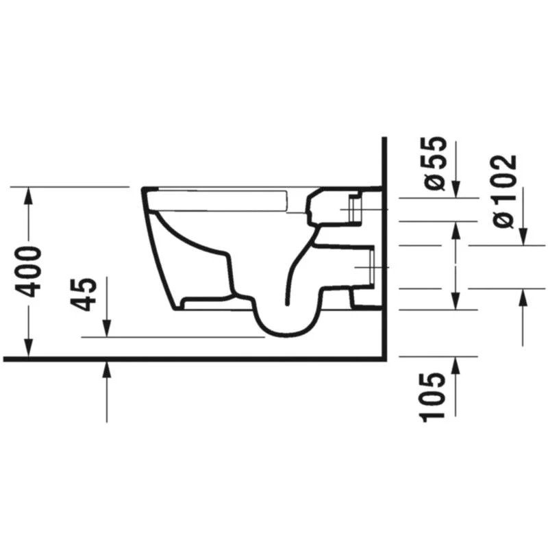 Set Vas WC suspendat cu capac soft close Duravit ME by Starck Rimless 37x57 cm evacuare orizontala [10]