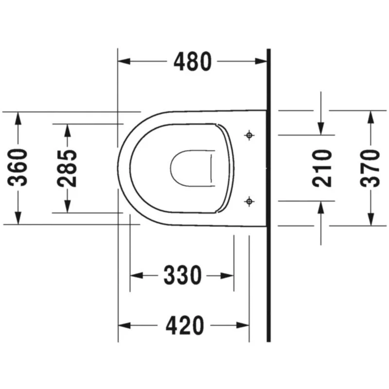 Set Vas WC suspendat cu capac soft close Duravit ME by Starck Rimless 37x48 cm evacuare orizontala [10]