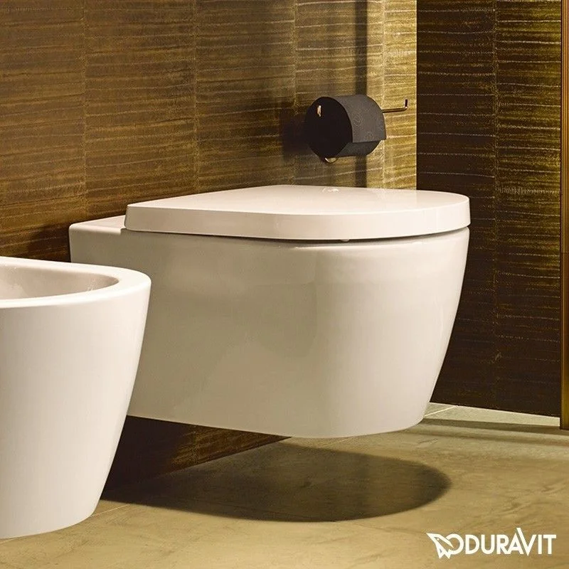Set Vas WC suspendat cu capac soft close Duravit ME by Starck Rimless 37x48 cm evacuare orizontala [6]
