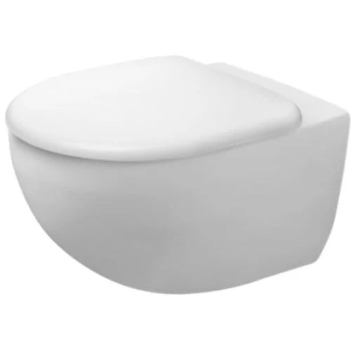 Set Vas WC suspendat cu capac soft close Duravit Architec Rimless 37x58 cm evacuare orizontala [2]