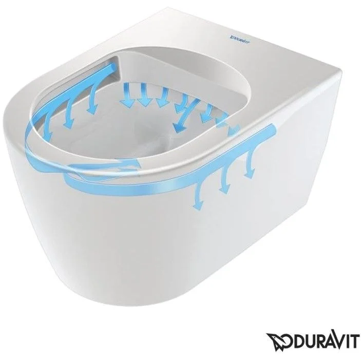 Set Vas WC suspendat cu capac soft close Duravit Architec Rimless 37x58 cm evacuare orizontala [3]