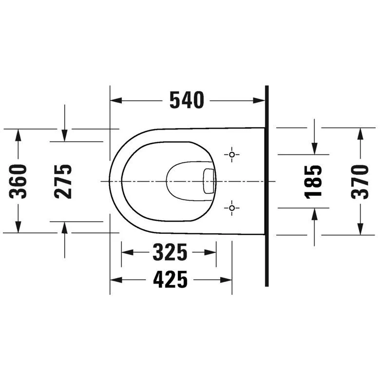 Set Vas WC suspendat cu capac soft close Duravit D-Neo Rimless 36x54 cm evacuare orizontala [4]