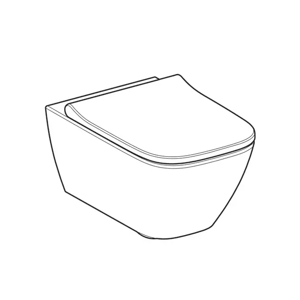 Pachet rezervor wc incastrat Geberit Duofix si vas wc suspendat si capac slim soft close Geberit Smyle Square [5]