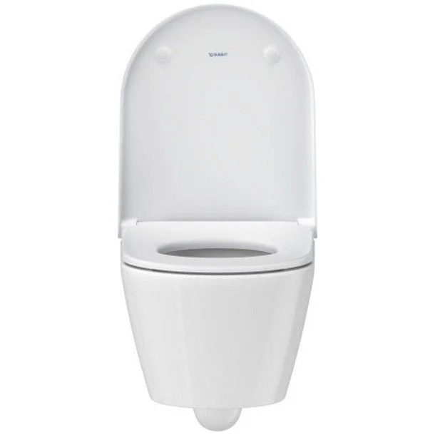 Set Vas WC suspendat cu capac soft close Duravit D-Neo Compact Rimless 36x48 cm evacuare orizontala [3]