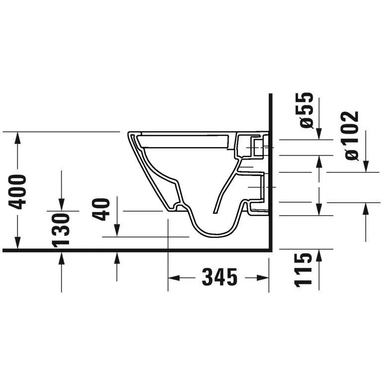 Set Vas WC suspendat cu capac soft close Duravit D-Neo Compact Rimless 36x48 cm evacuare orizontala [6]