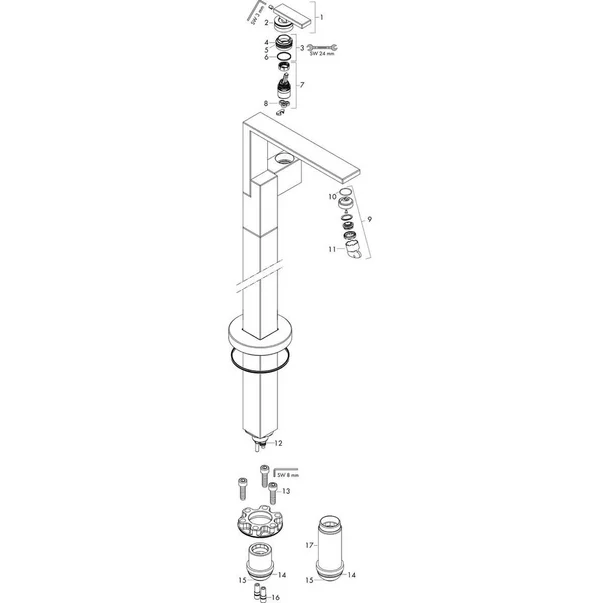 Baterie lavoar monocomanda freestanding Hansgrohe Axor Edge [2]