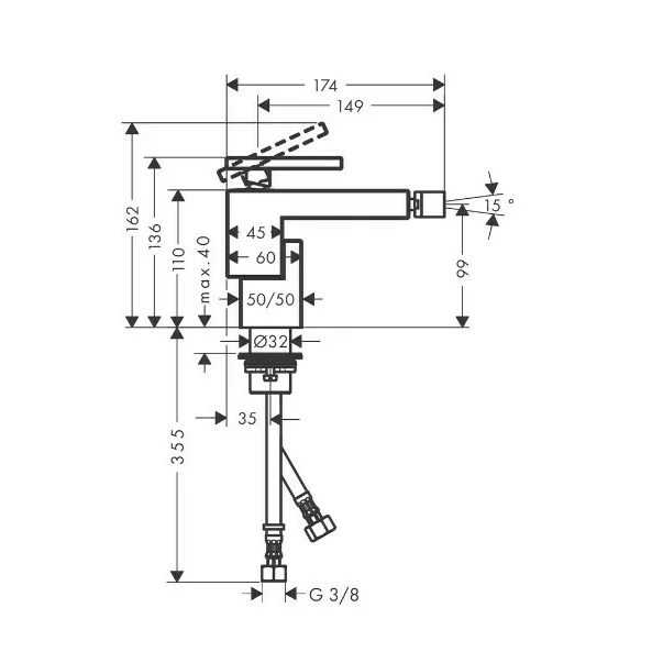 Baterie bideu Hansgrohe Axor Edge [2]
