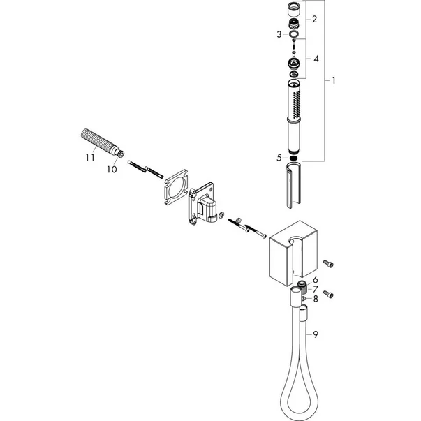 Set de dus Hansgrohe Axor Edge cu porter si 2 functii [2]
