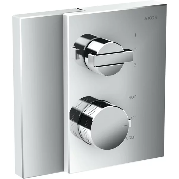 Baterii baie - Baterie dus termostatata incastrata Hansgrohe Axor Edge cu divertor