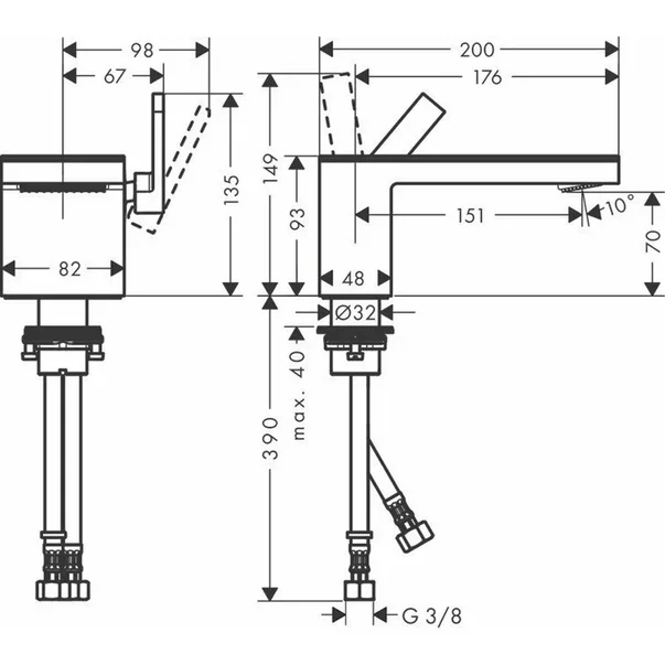 Baterie lavoar monocomanda Hansgrohe Axor MyEdition 70 [3]