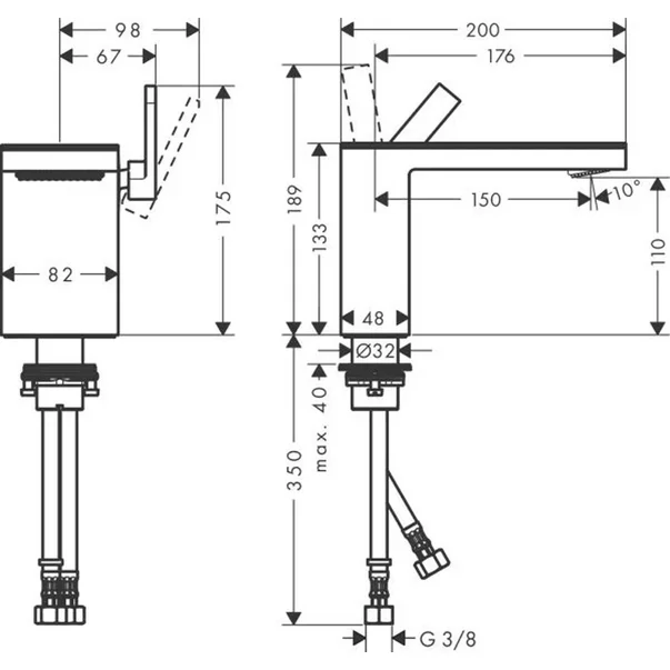 Baterie lavoar monocomanda Hansgrohe Axor MyEdition 110 [2]