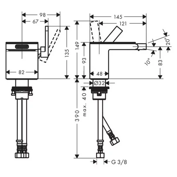 Baterie bideu Hansgrohe Axor MyEdition [2]