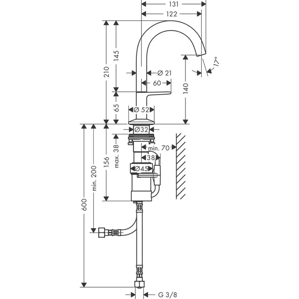 Baterie lavoar monocomanda Hansgrohe Axor One Select 140 [3]