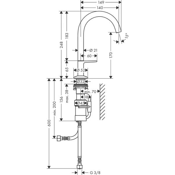 Baterie lavoar monocomanda Hansgrohe Axor One Select 170 [3]