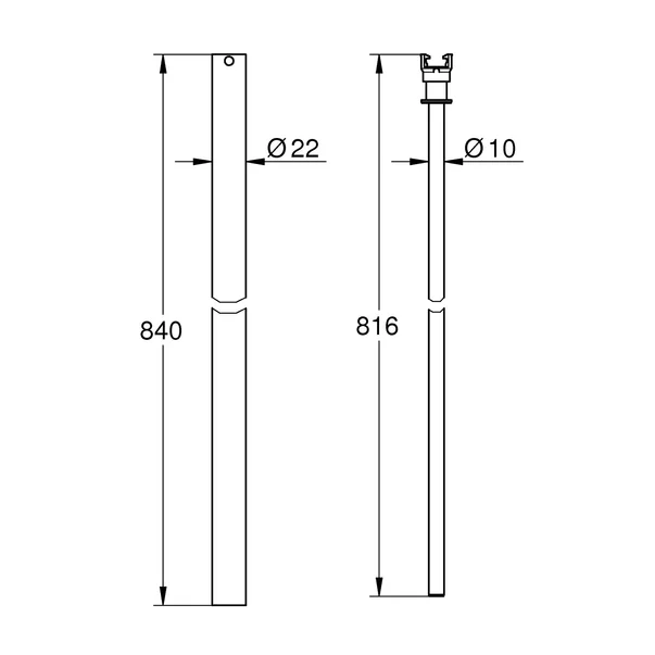 Bara de dus pentru instalare Grohe Retrofit [2]