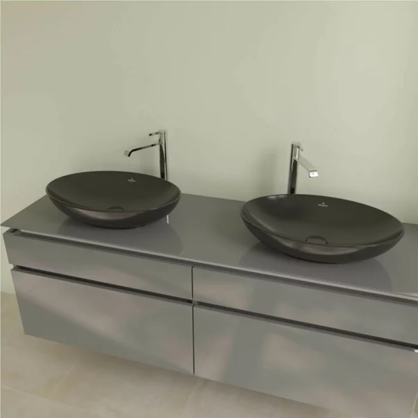 Lavoar pe blat Villeroy&Boch Loop&Friends Ebony oval 56 cm negru [7]