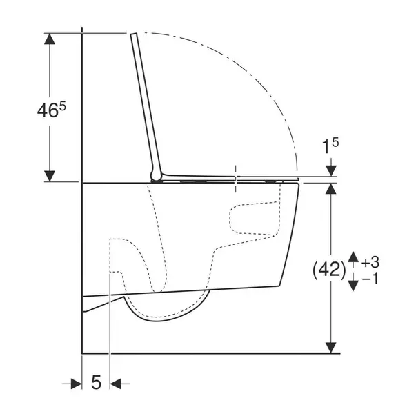 Pachet vas wc suspendat Geberit One TurboFlush si rezervor wc cu cadru incastrat Geberit Duofix Sigma UP320 [4]