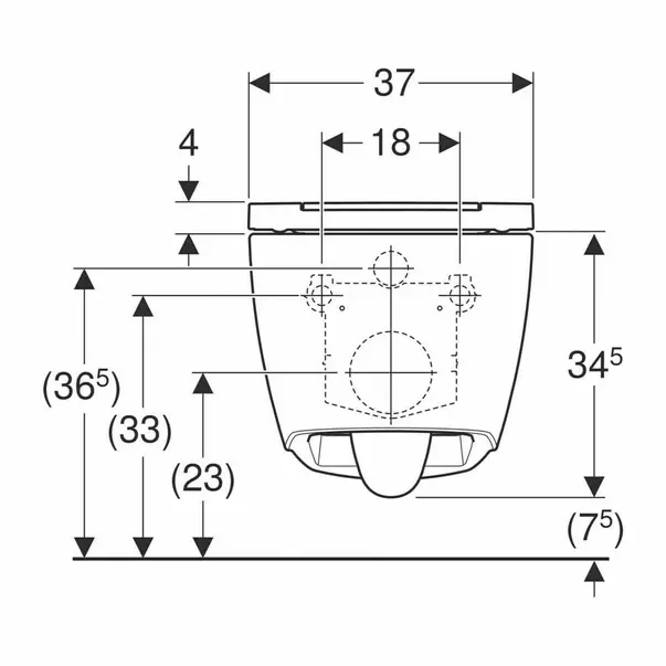 Pachet vas wc suspendat Geberit One TurboFlush si rezervor wc cu cadru incastrat Geberit Duofix Sigma UP320 [5]