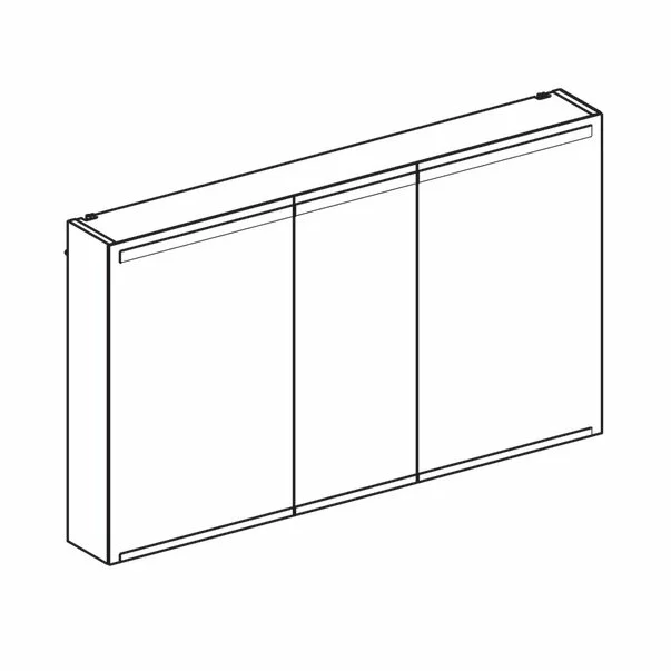Dulap cu oglinda suspendat Geberit Option reflectorizant 3 usi 120 cm [2]