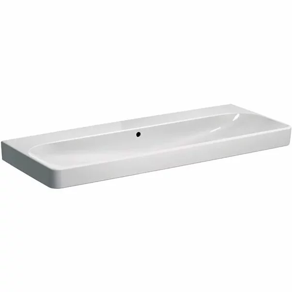 Lavoare pe mobilier - Lavoar pe mobilier Geberit Smyle Square 120 cm fara orificiu baterie