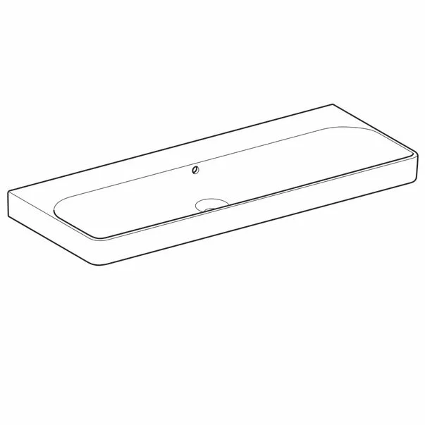 Lavoar pe mobilier Geberit Smyle Square 120 cm fara orificiu baterie [2]